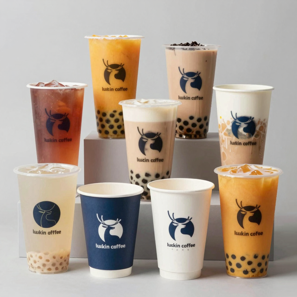 Various types of vibrant disposable paper cups suitable for beverages