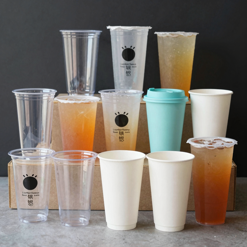 Variety of Disposable Plastic Cups