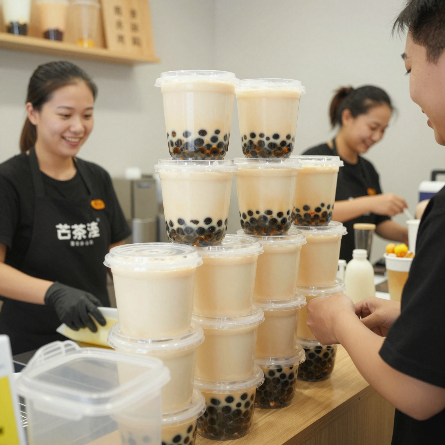 Cleaning Setup in a Bubble Tea Shop