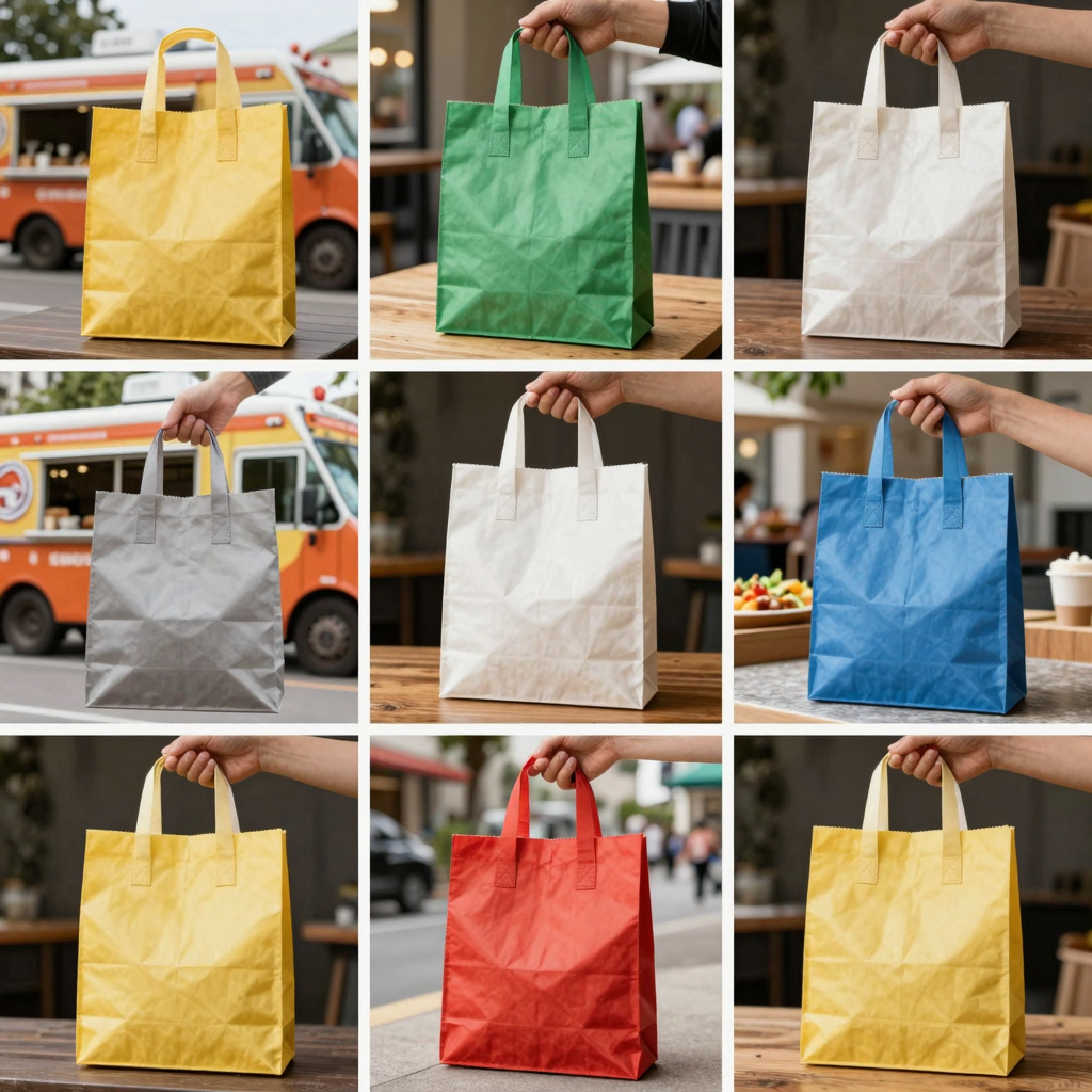 Sealed Takeout Bags in Various Contexts