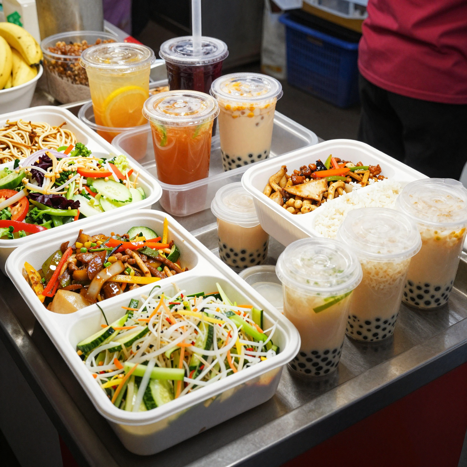 Large 3-Compartment Disposable Food Containers