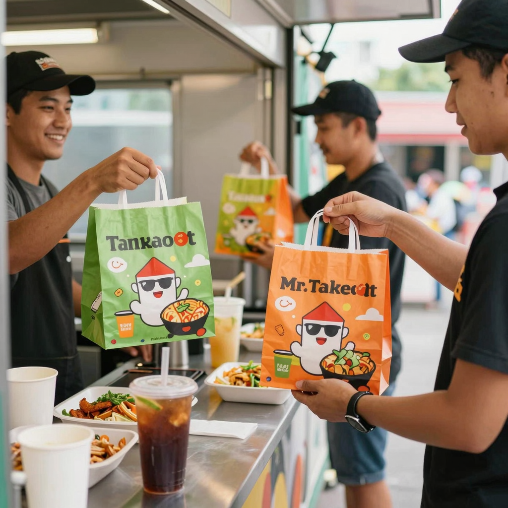 Mr. Takeout Bags in Use