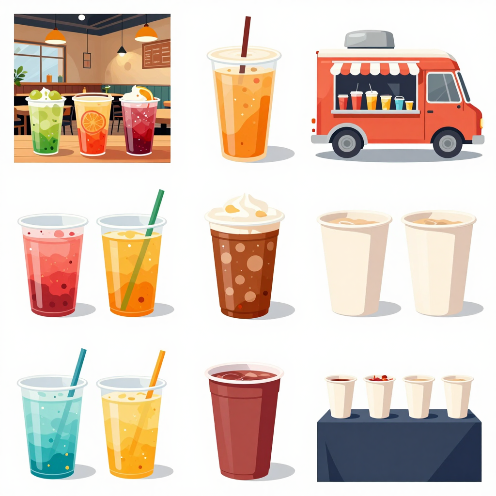 Disposable Plastic Cups in Various Settings