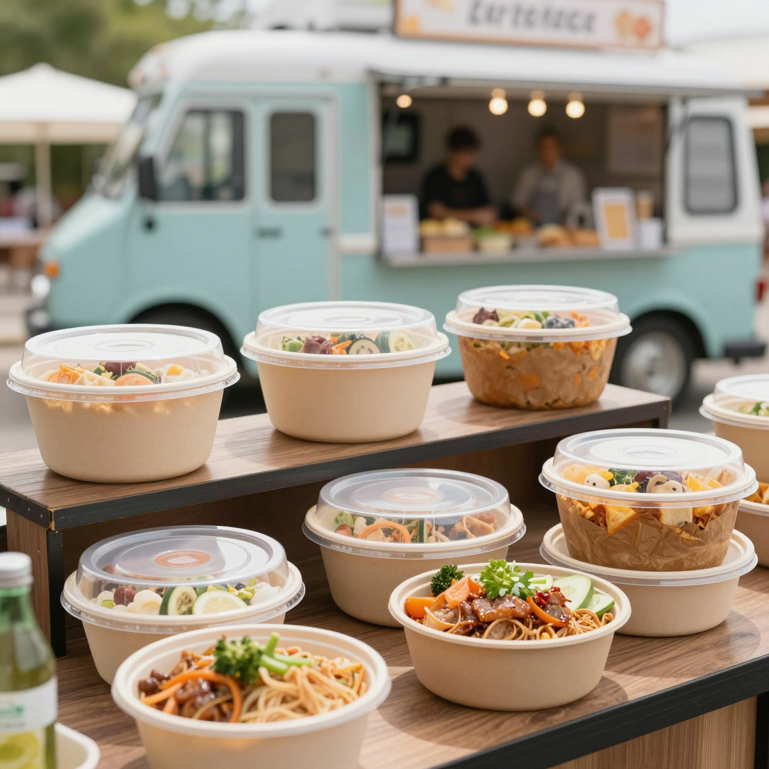 Disposable Plastic Bowls with Lids