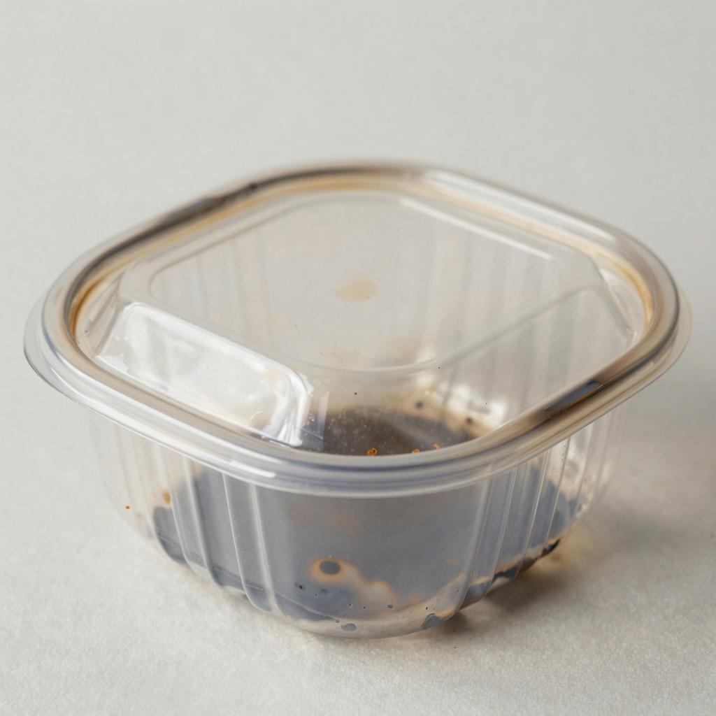 Burnt Plastic Food Container