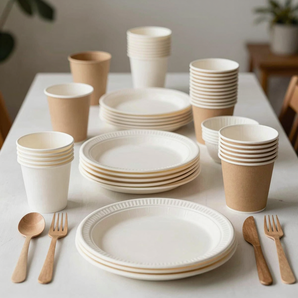 Stylish Setup of Disposable Tableware
