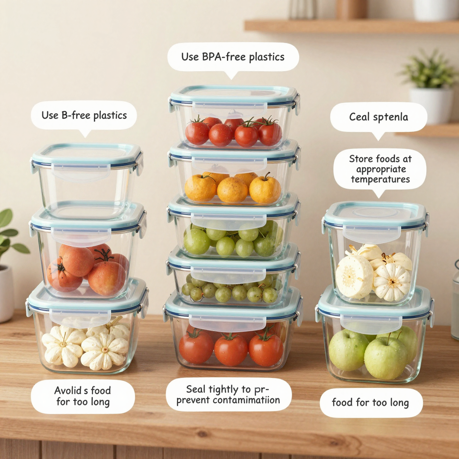 Engaging illustration showcasing safe food storage practices