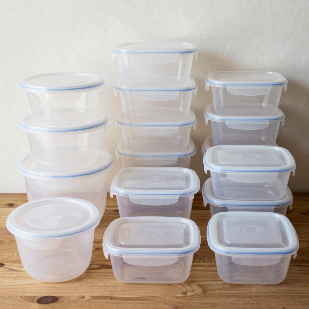 Assortment of Plastic Food Containers