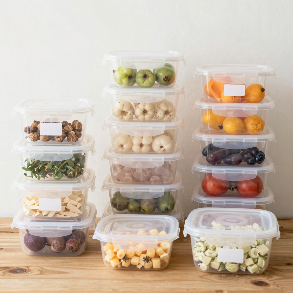 Variety of Square Plastic Containers