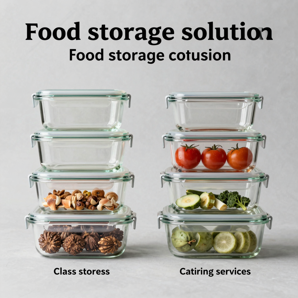 Infographic on trends in food storage solutions showing the rise of glass containers