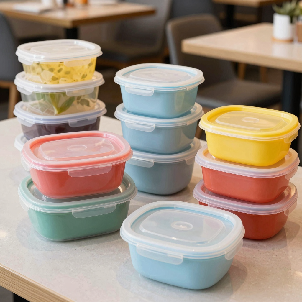 Eco-friendly plastic containers in food industry