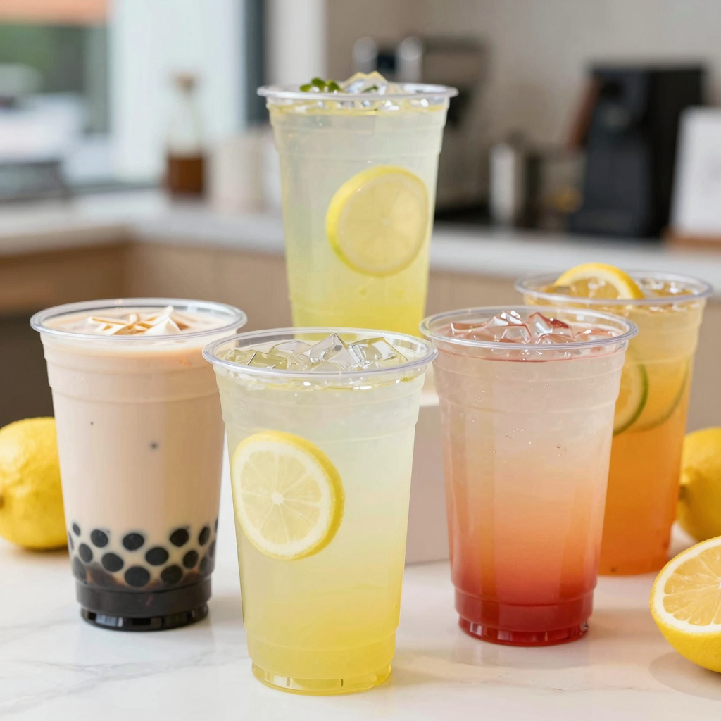 Clear Plastic Cups in Use