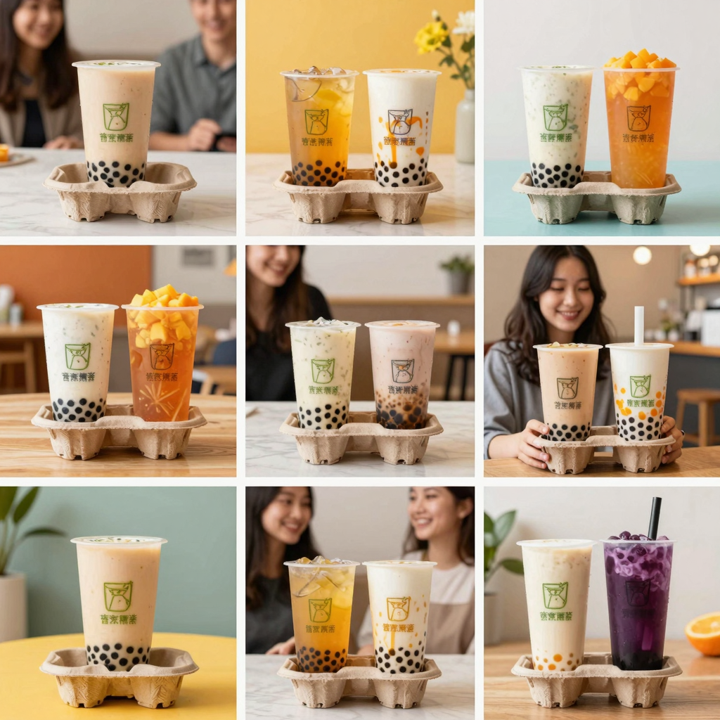 Bubble Tea with Custom Holders