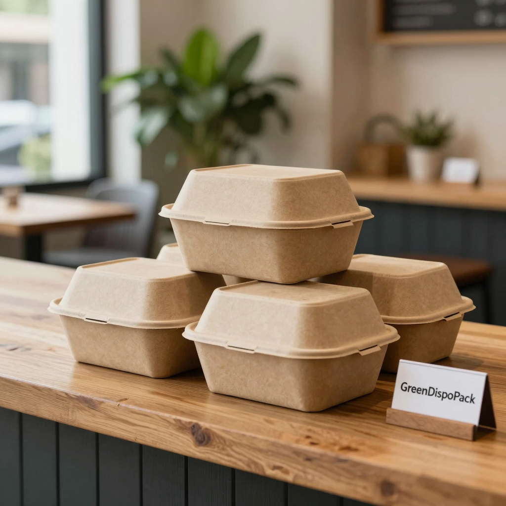 Customized 3-Division Takeaway Food Box Showcase