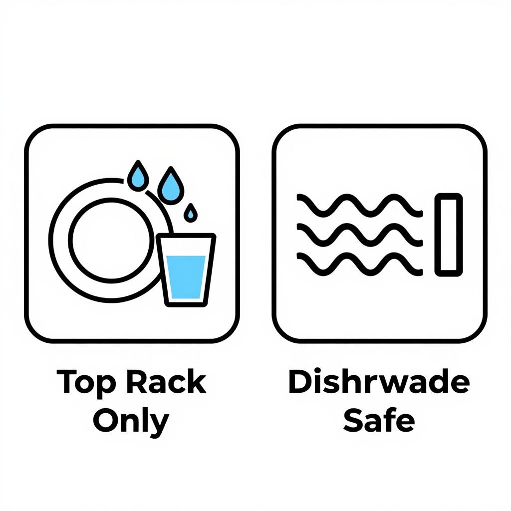 Dishwasher safe and microwave safe symbol guide for clear plastic cups