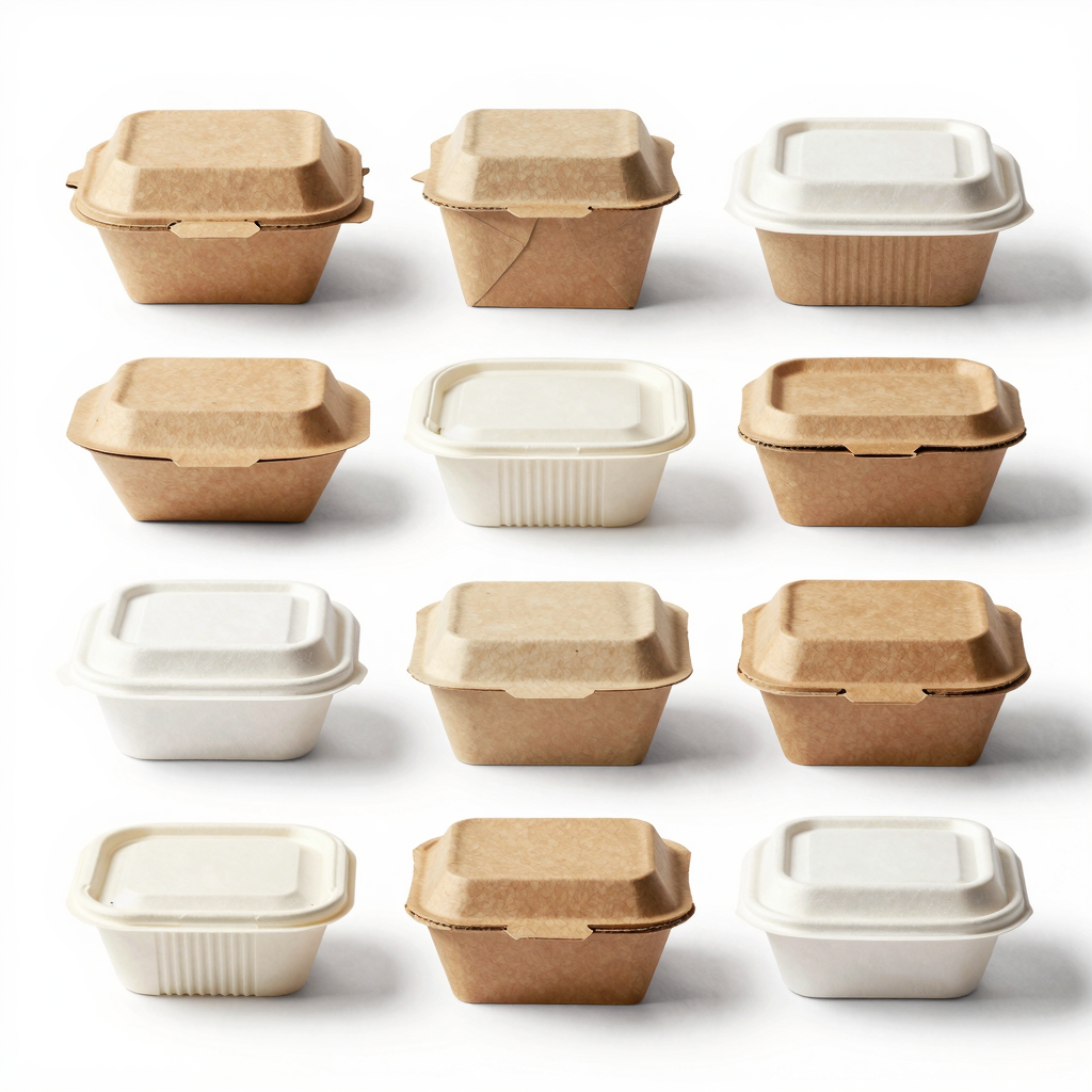 Various disposable box designs for food packaging
