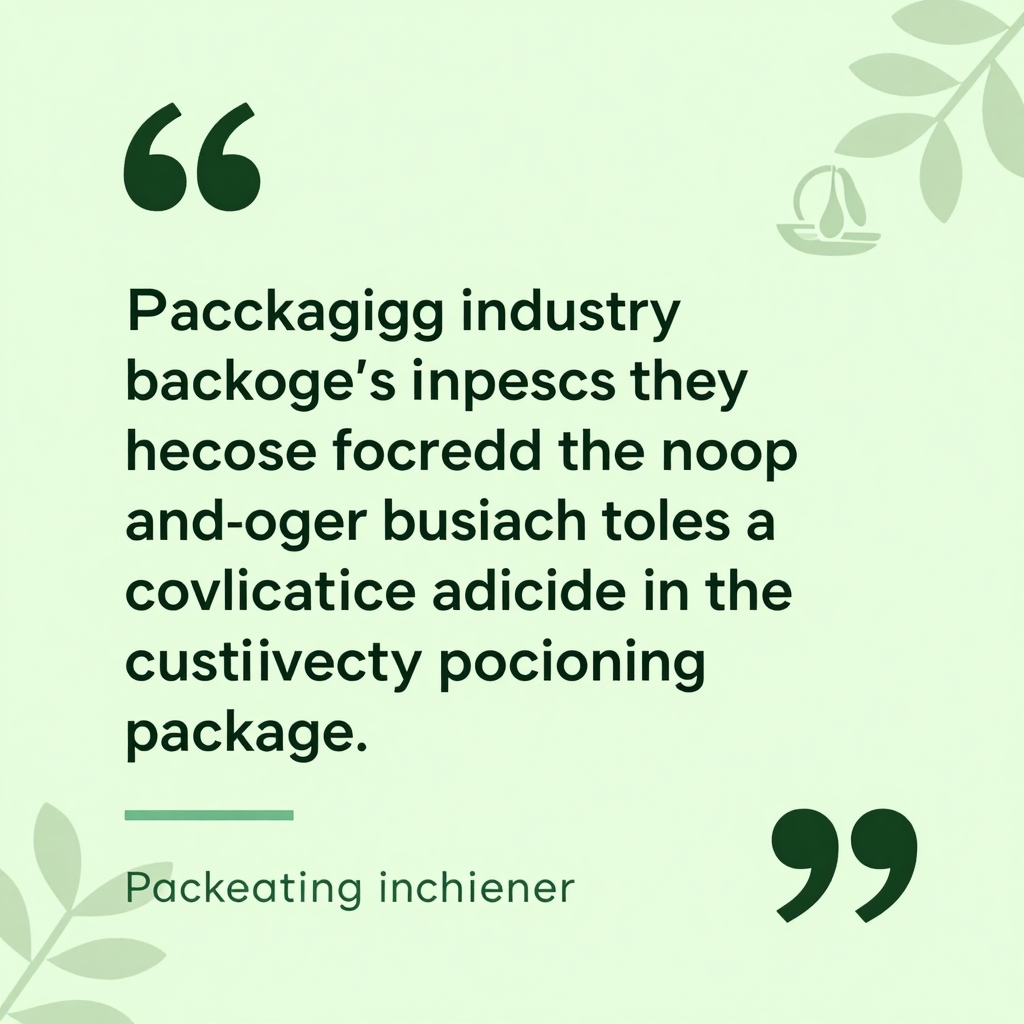 Sustainable packaging consumer quote block