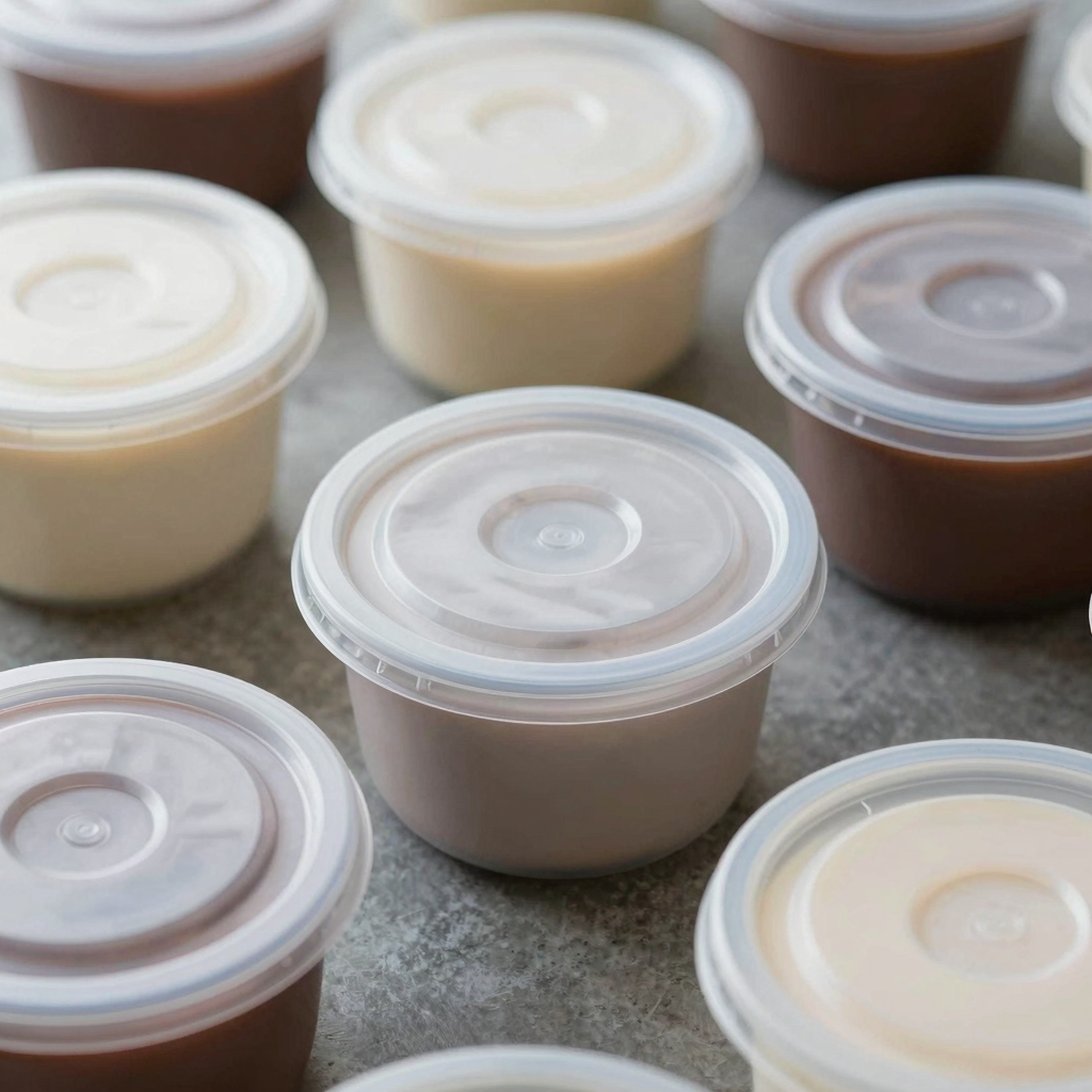 Variety of Flat Plastic Containers