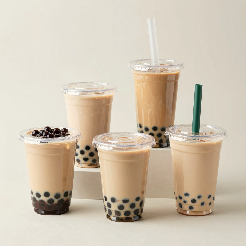 Assortment of Clear Plastic Cups