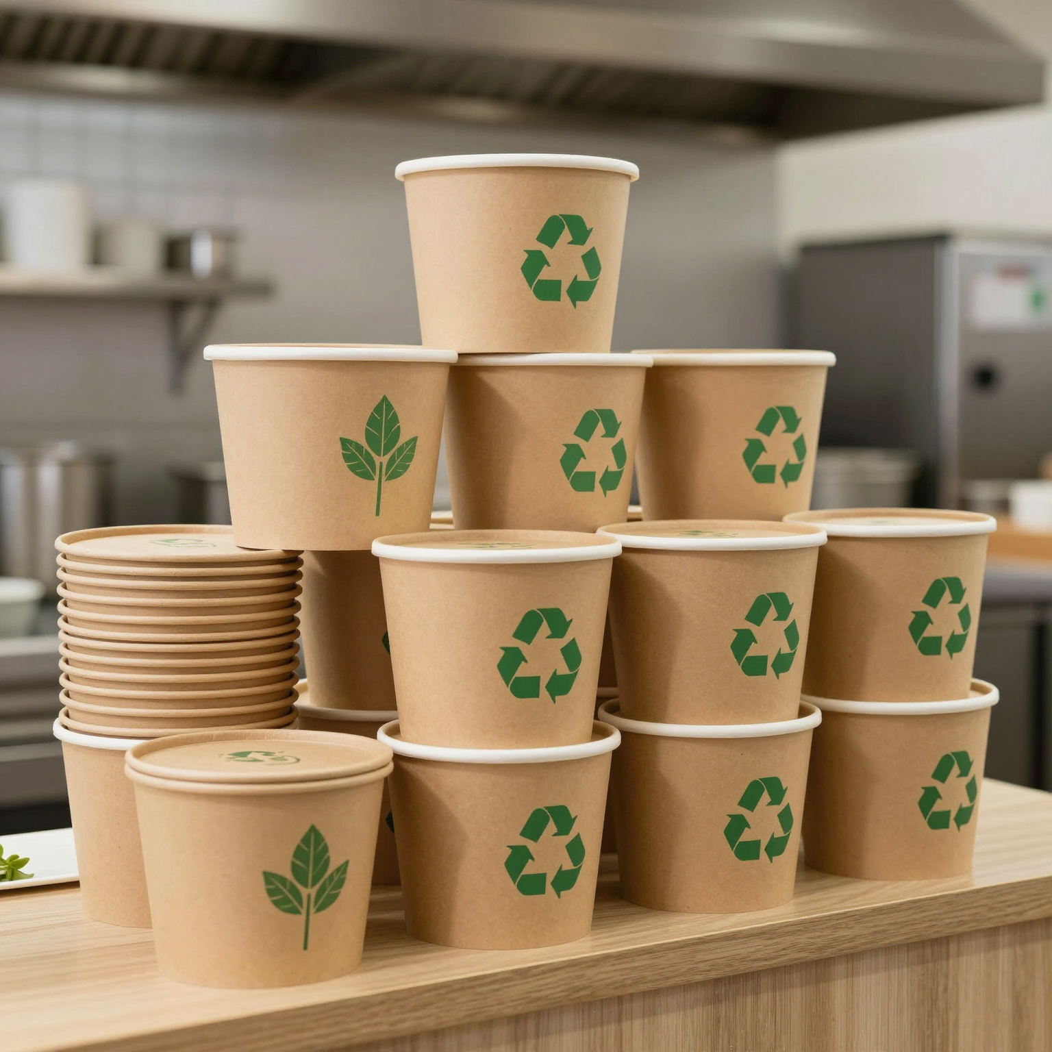 Eco-friendly paper buckets for chicken packaging