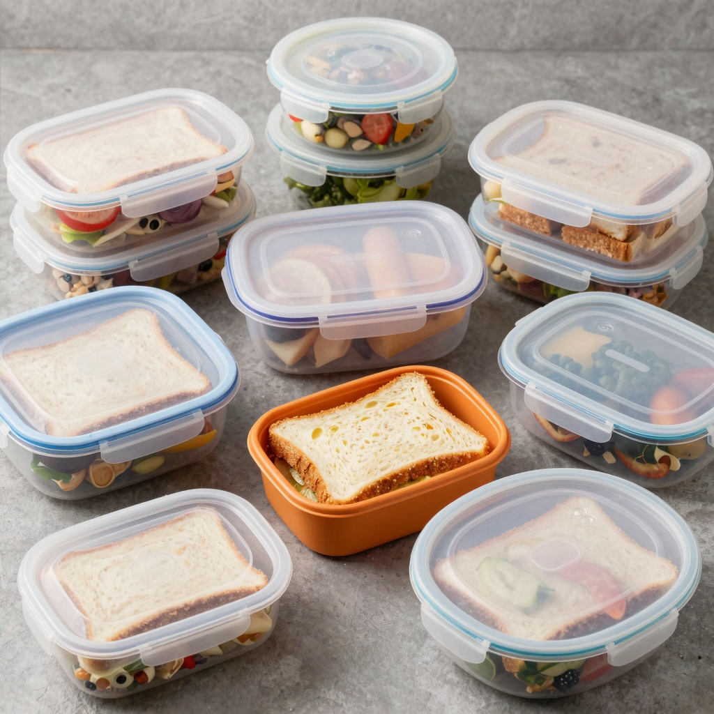 Different Styles of Plastic Containers for Sandwiches
