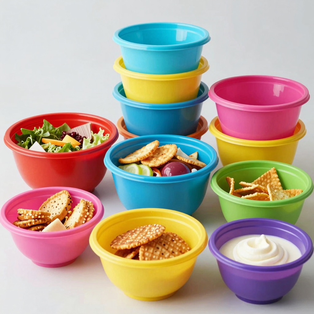 Colorful Plastic Disposable Bowls