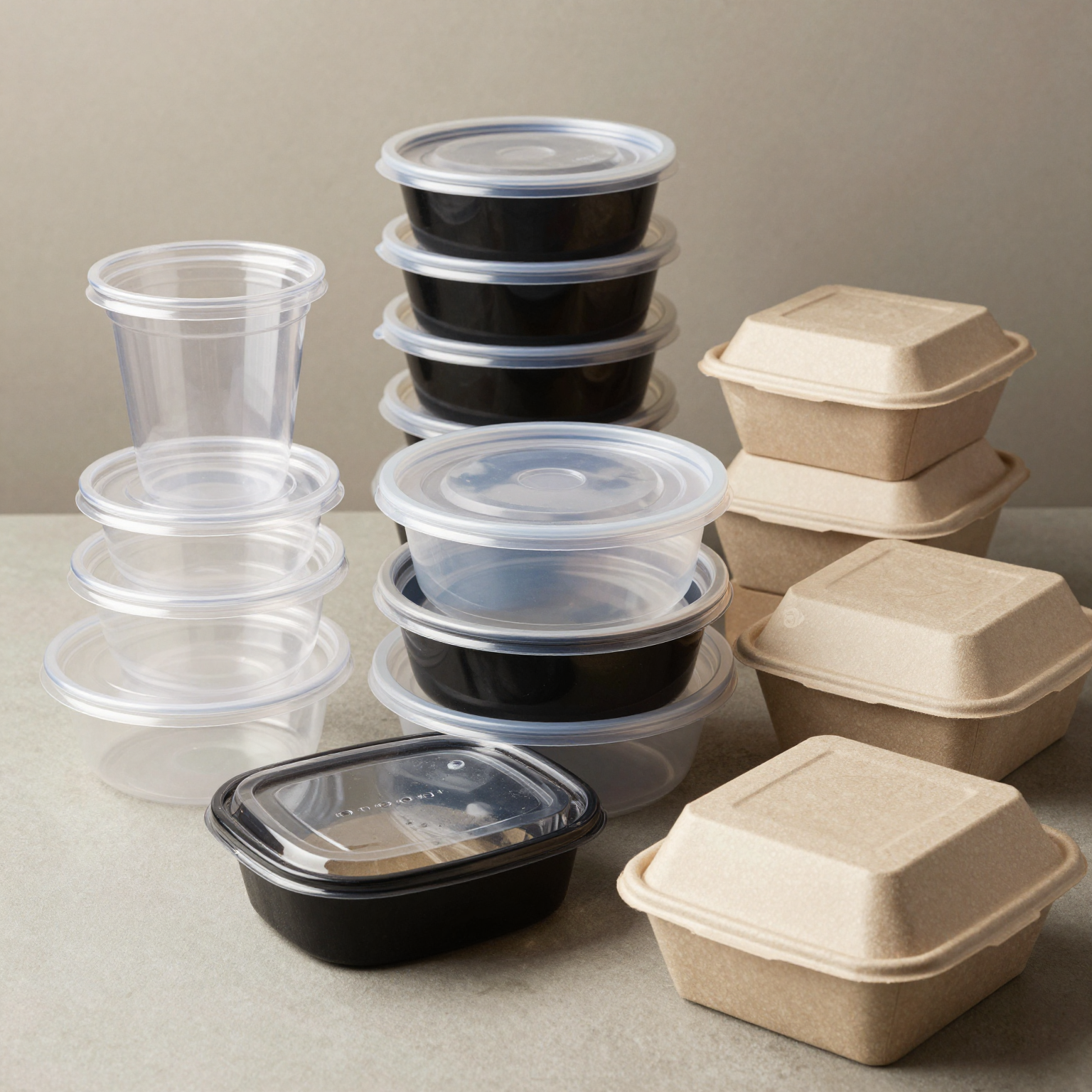 Variety of Plastic Packaging Containers