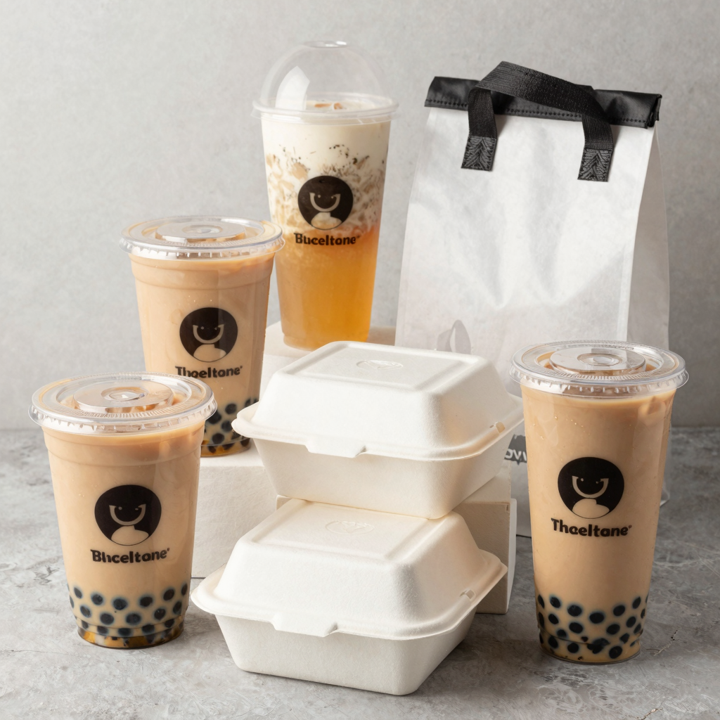 Different types of plastic food packaging used in the food industry