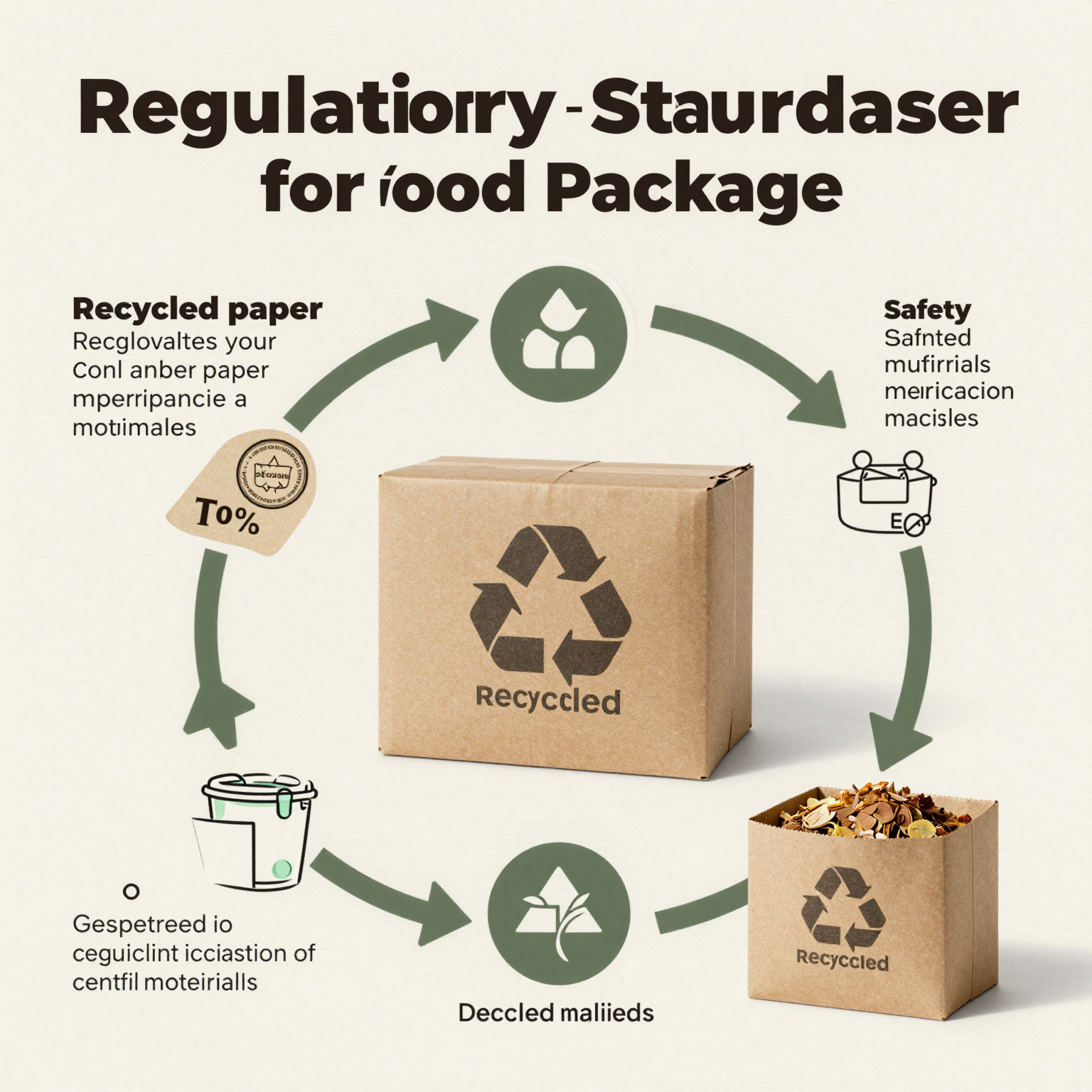 Infographic on Regulatory Standards for Recycled Paper Food Packaging