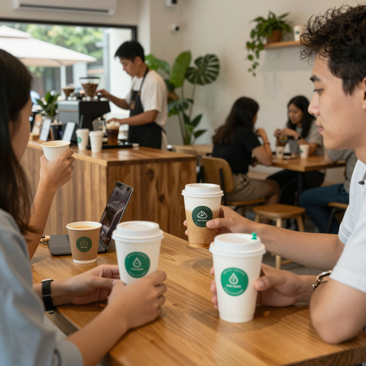 Compostable Cups in Action