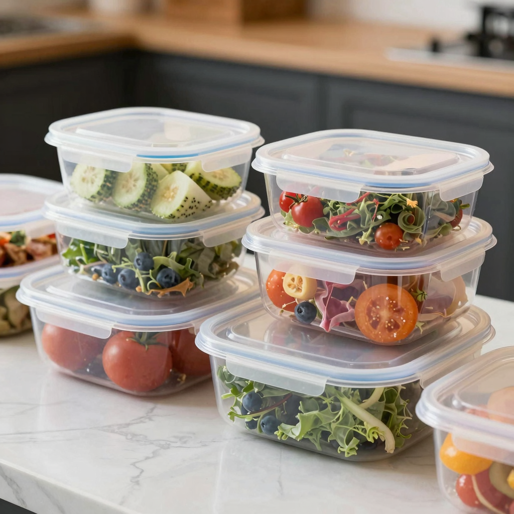 Stain-Free Plastic Food Containers