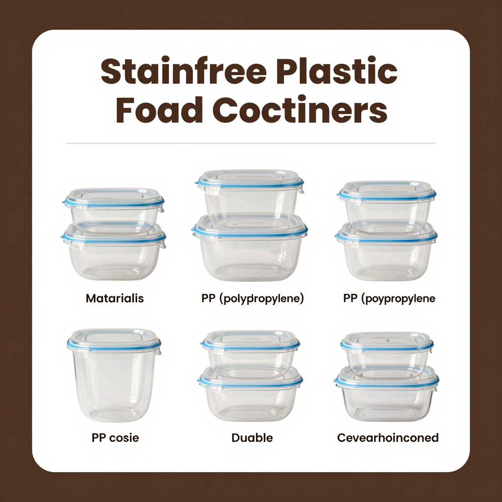 Choosing the right plastic food containers