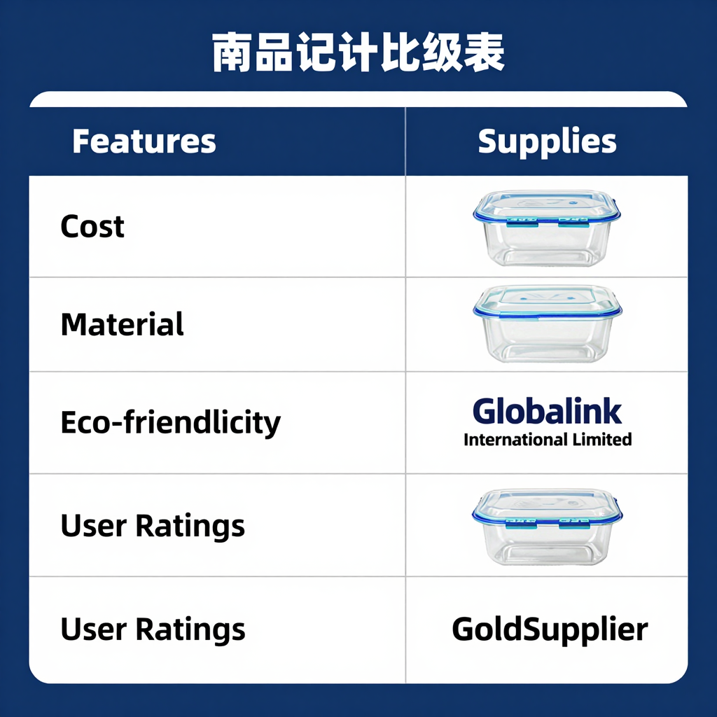 Comparison of plastic food containers suppliers