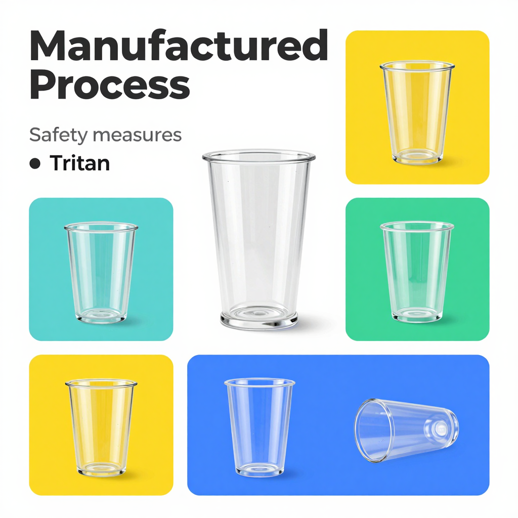 Infographic on the manufacturing process of clear plastic cups