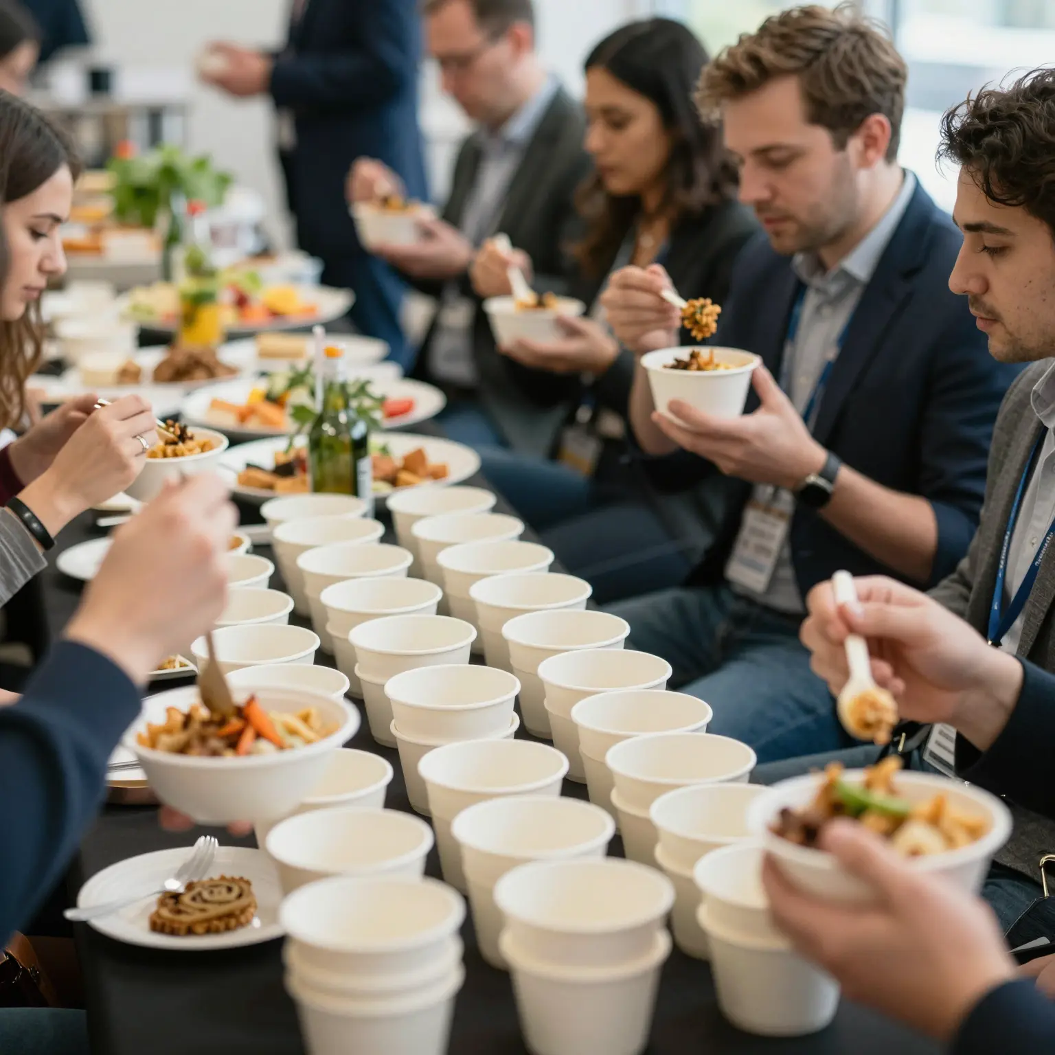 500ml Paper Bowls at Event