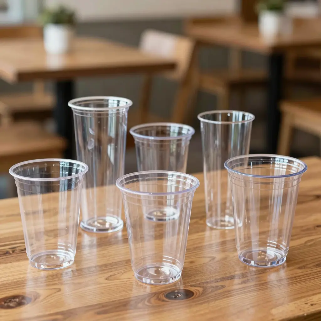 Different Styles of Clear Plastic Cups