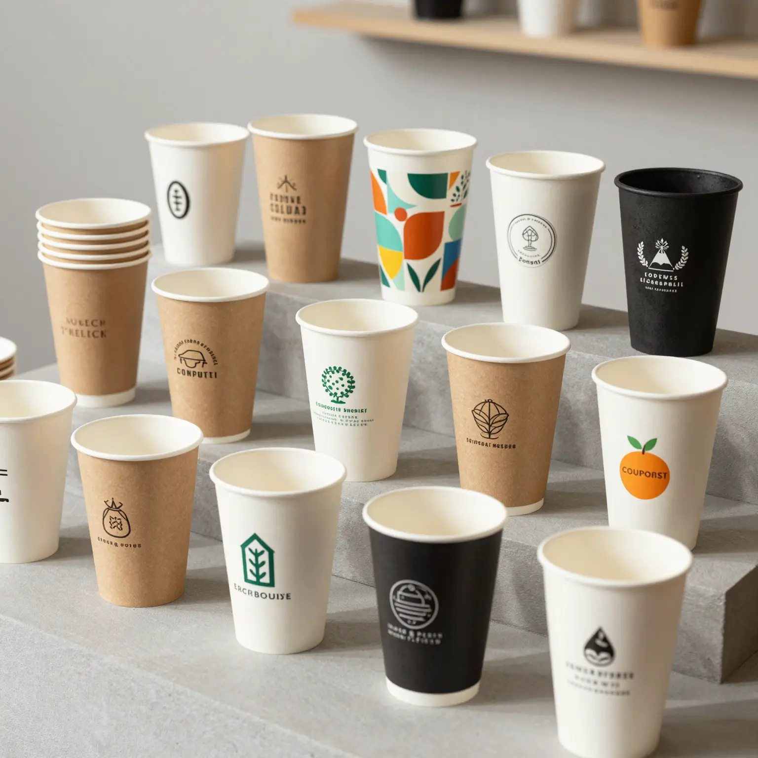 Compostable Cups Display