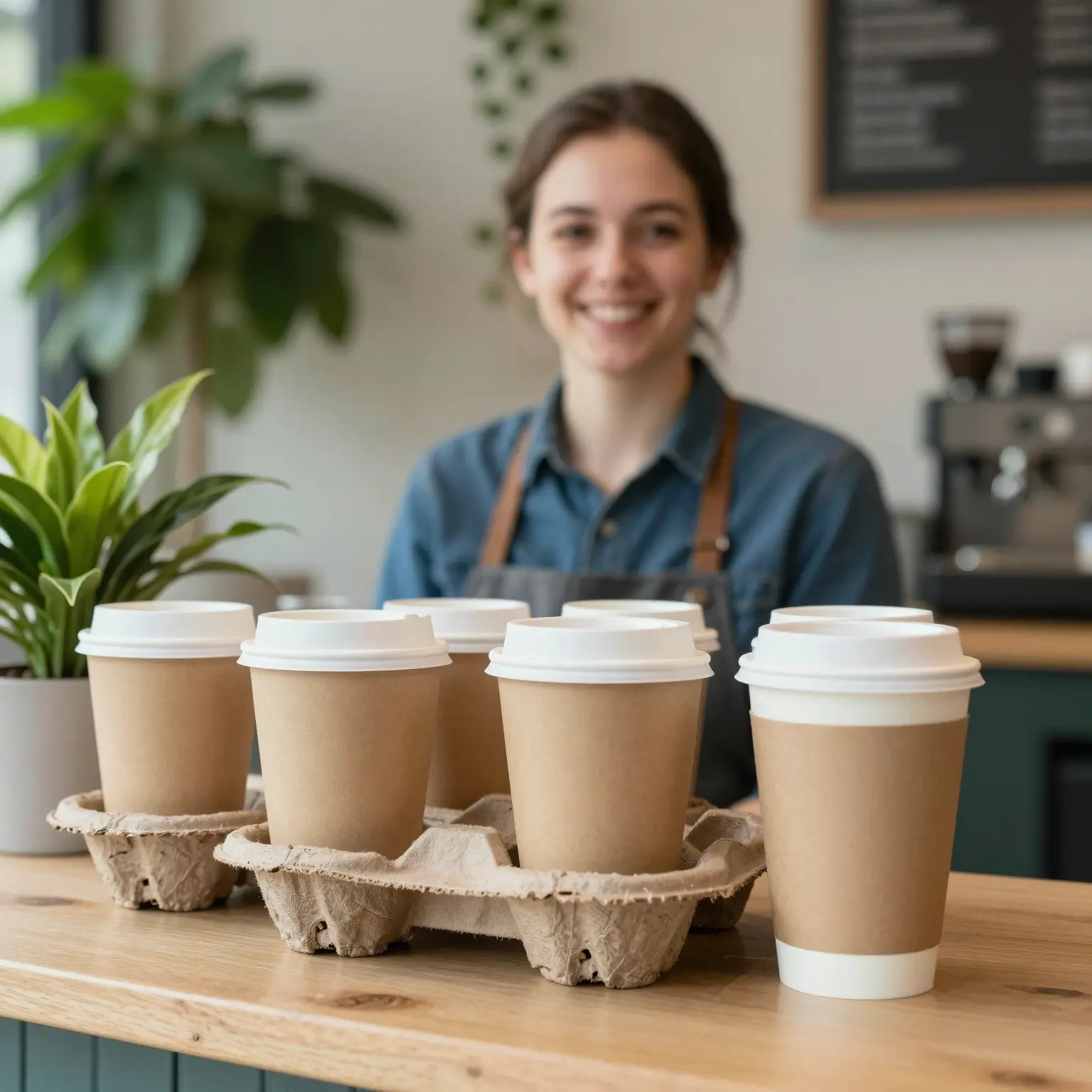 Eco-friendly biodegradable paper cups
