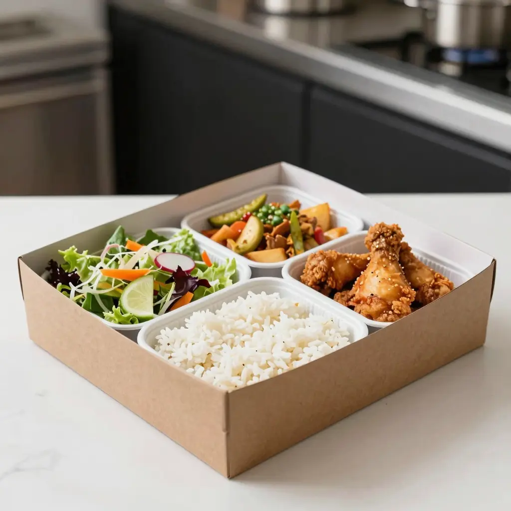 Large 3 Division Takeaway Food Box