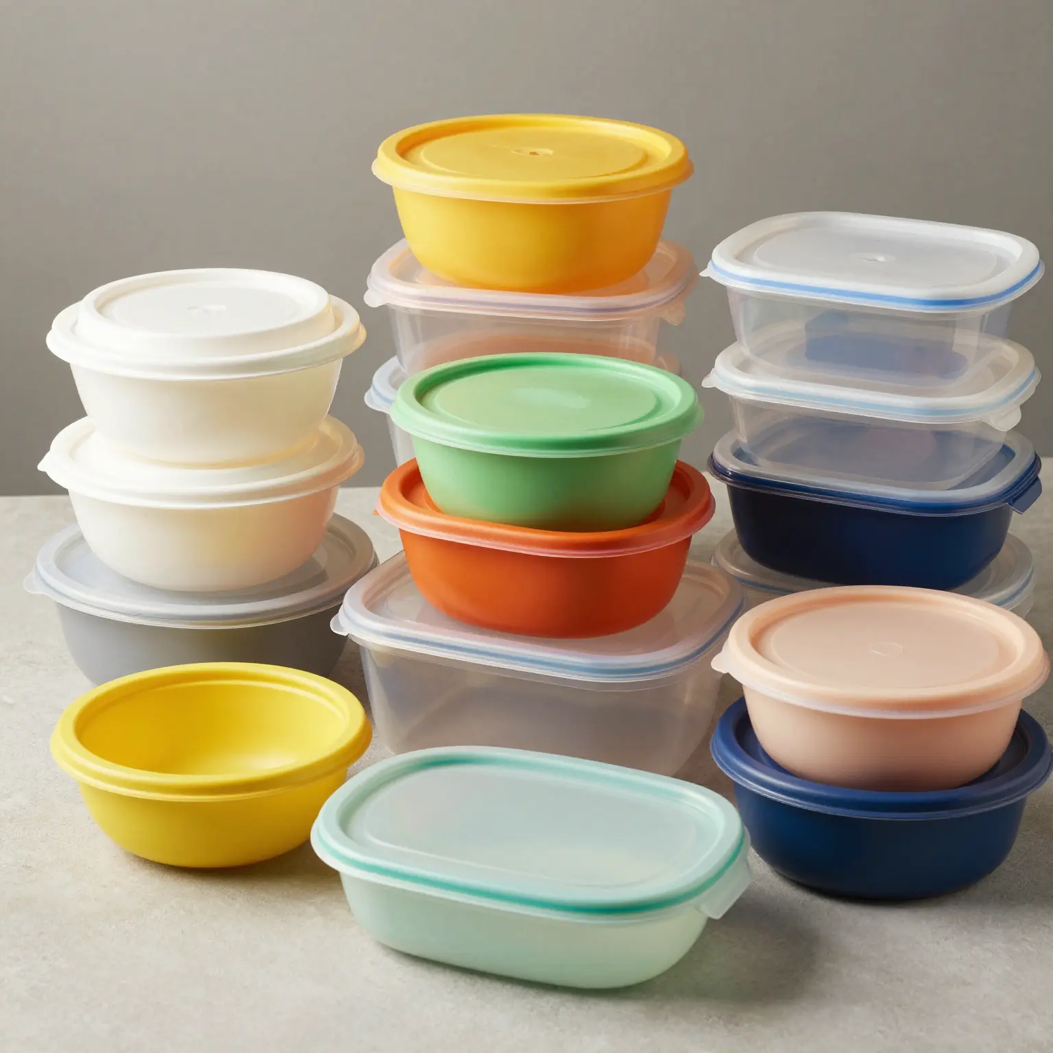 Variety of Plastic Food Containers