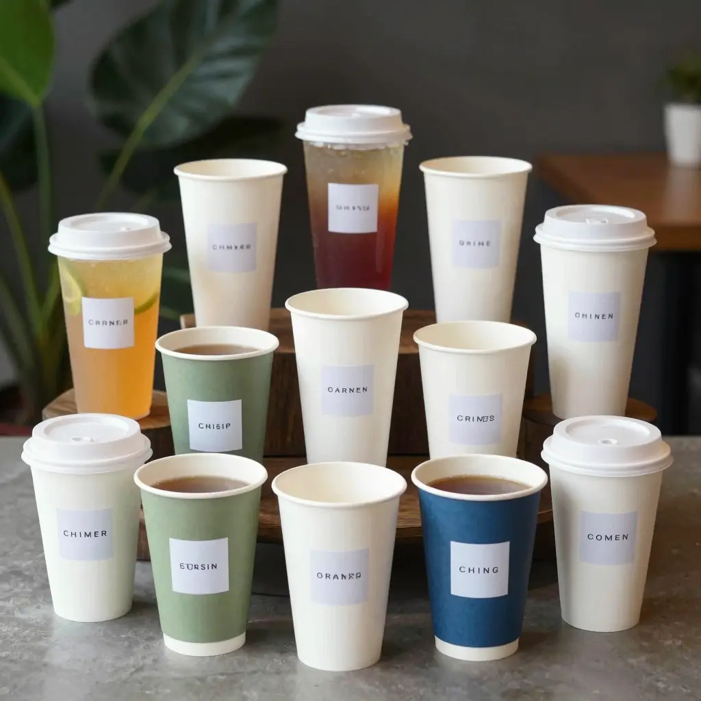 Variety of Disposable Plastic Cups