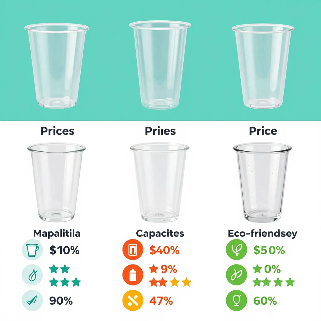 Infographic of disposable plastic cup types