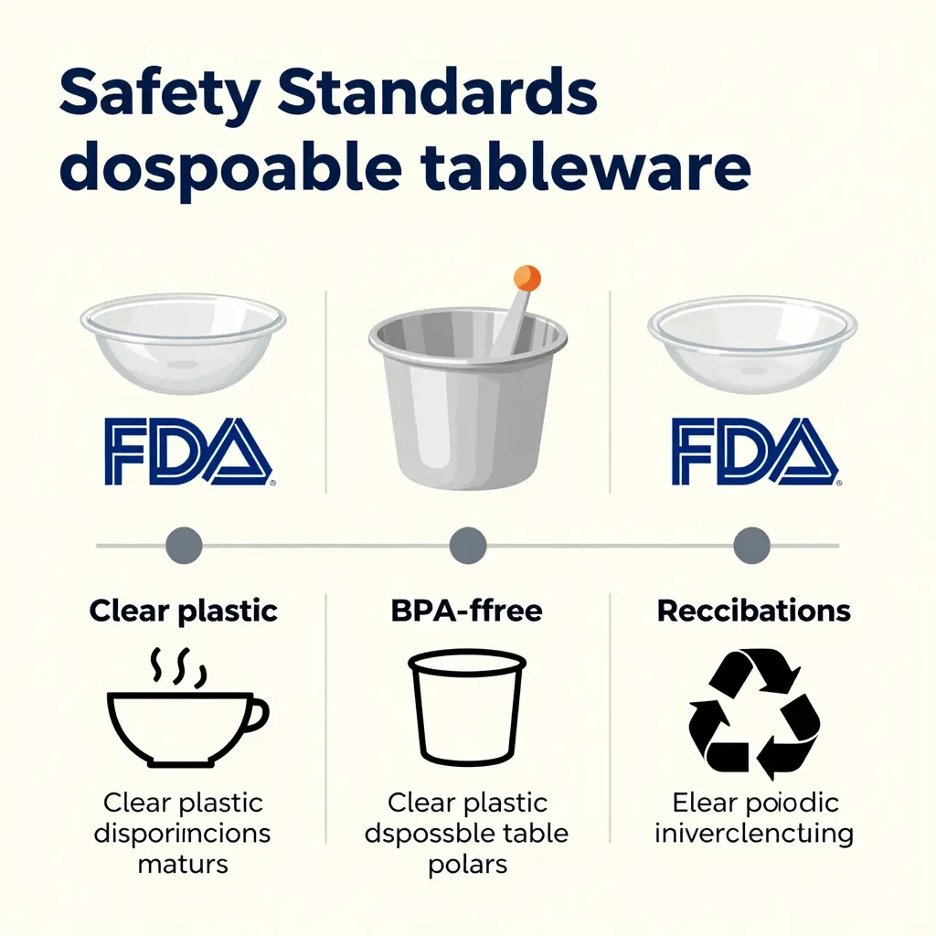 Infographic on Safety Standards for Clear Plastic Disposable Tableware