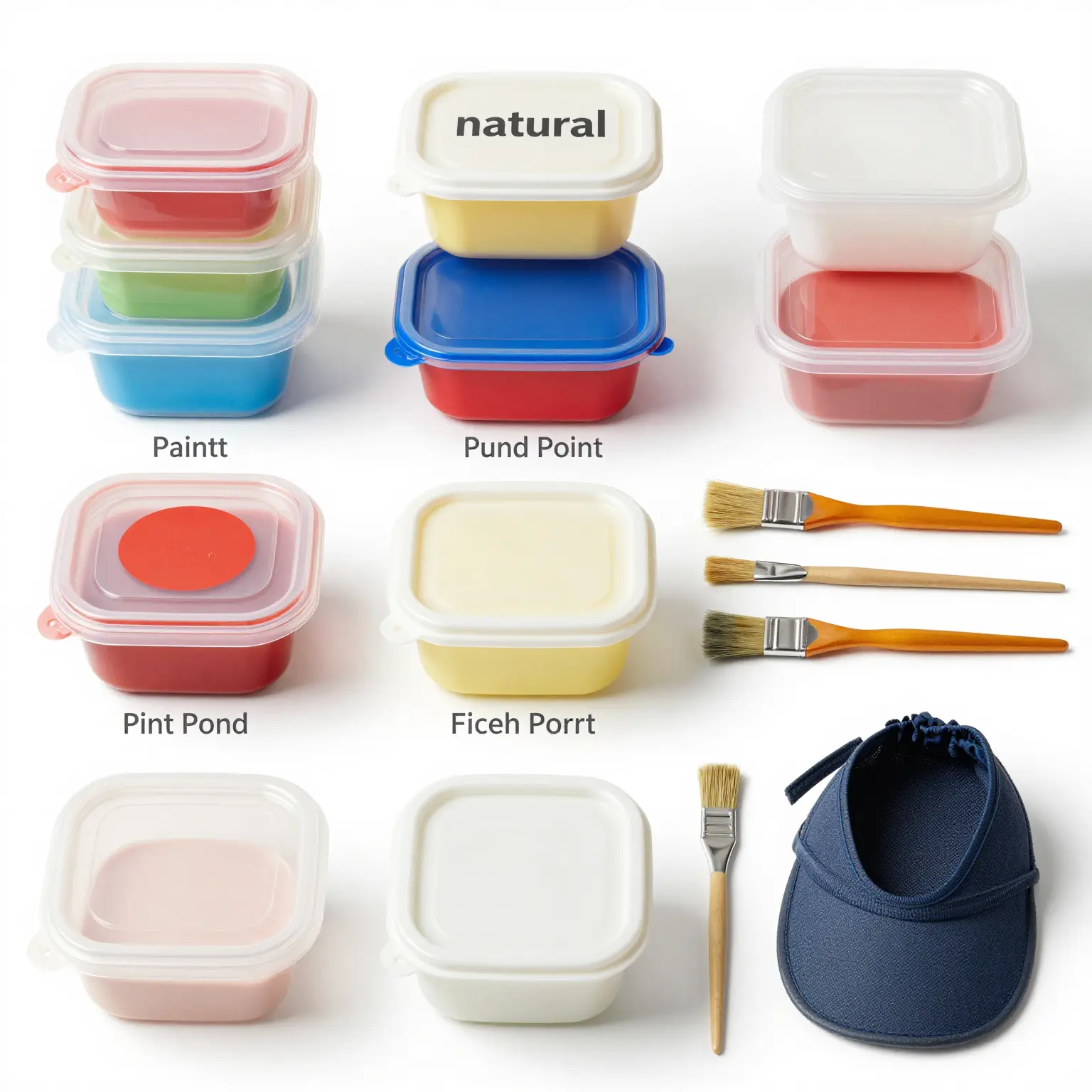 Materials needed for painting plastic containers