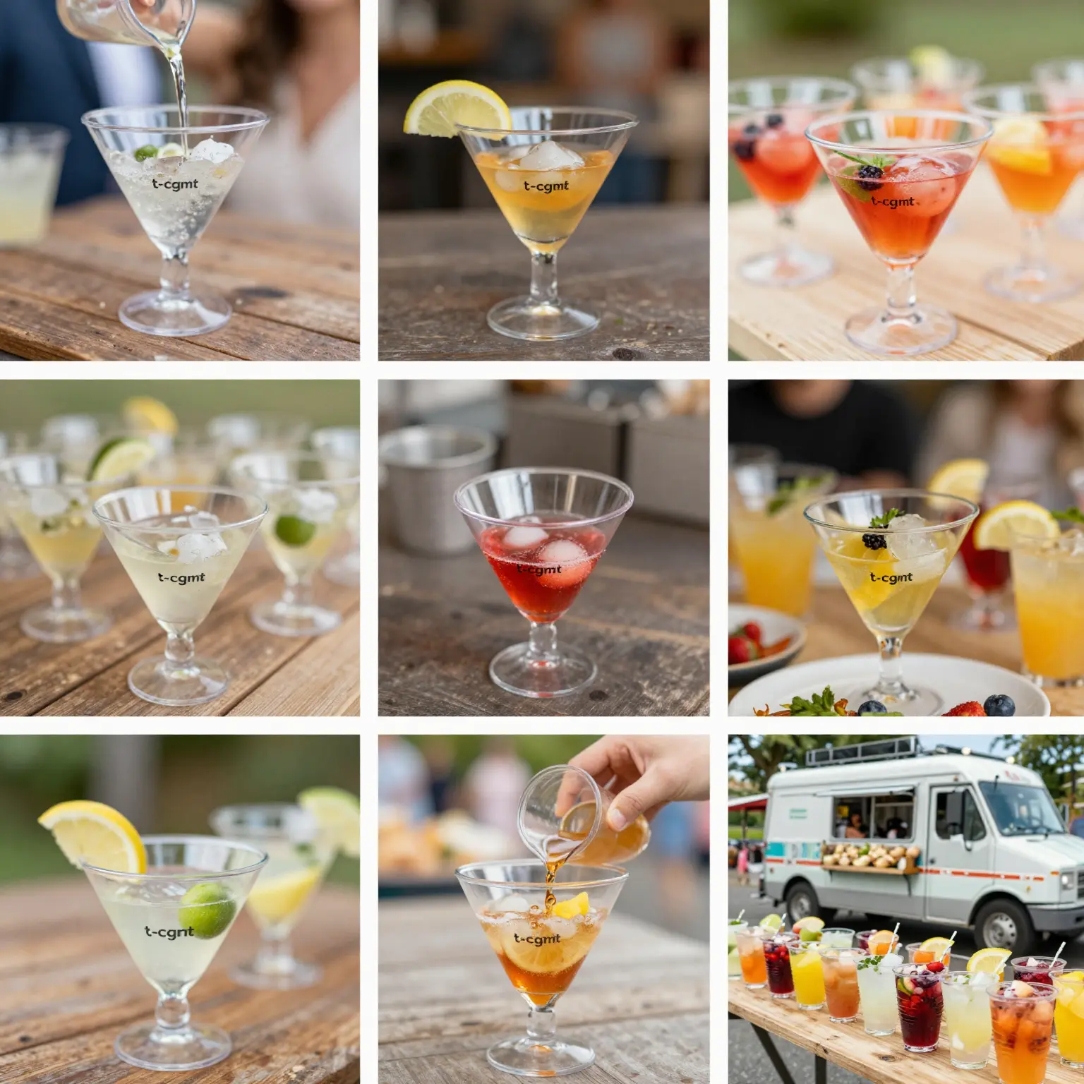 t-cgmt 6 oz Clear Plastic Martini Cup
