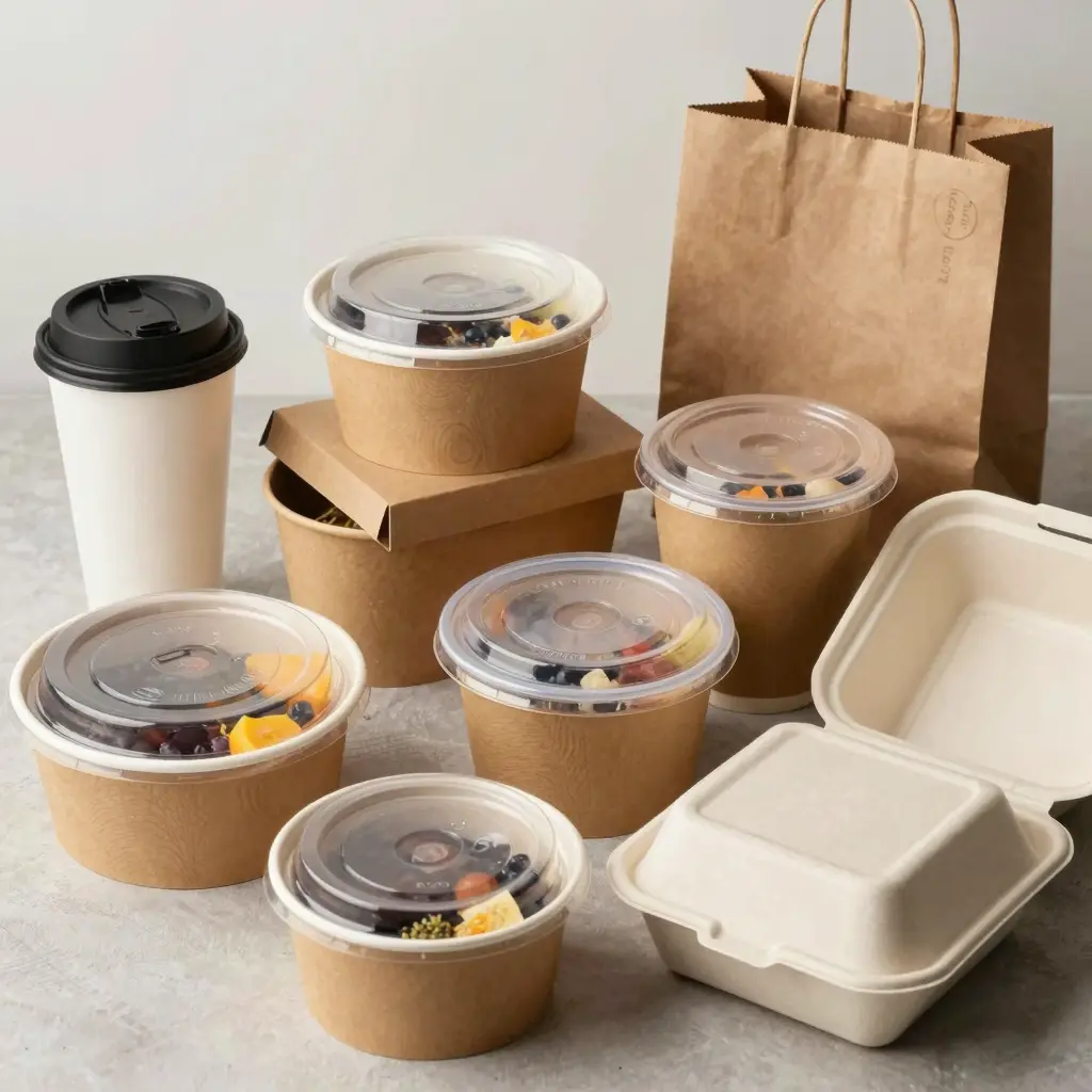Various Takeaway Food Containers