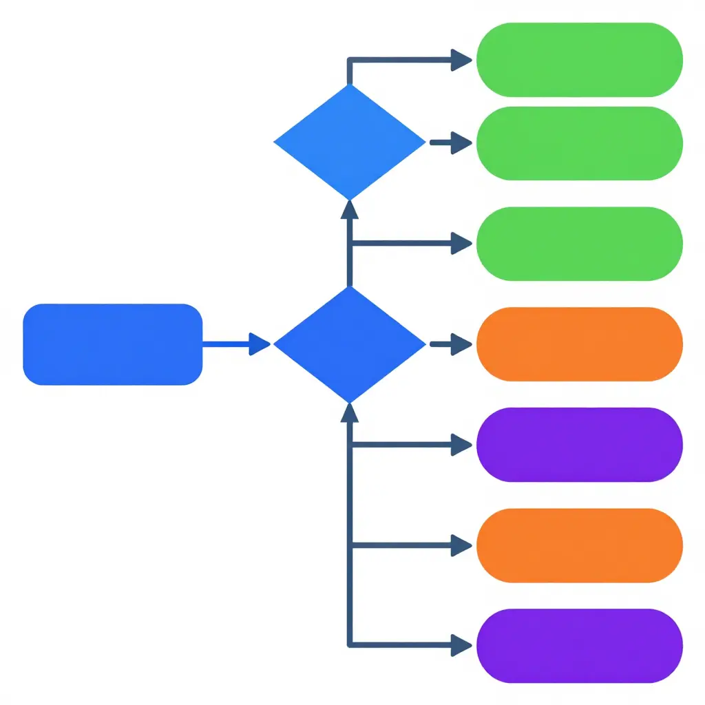 Decision-flow diagram showing how compostable cutlery material is selected based on soup serving temperature and expected serving duration
