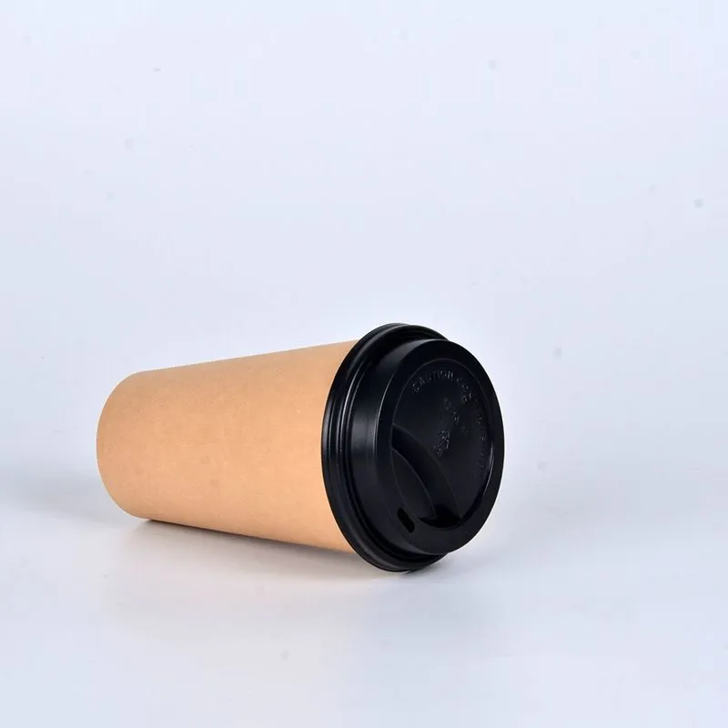 Disposable Custom Double Wall Hot Paper Coffee Cups with Lid - Image 4