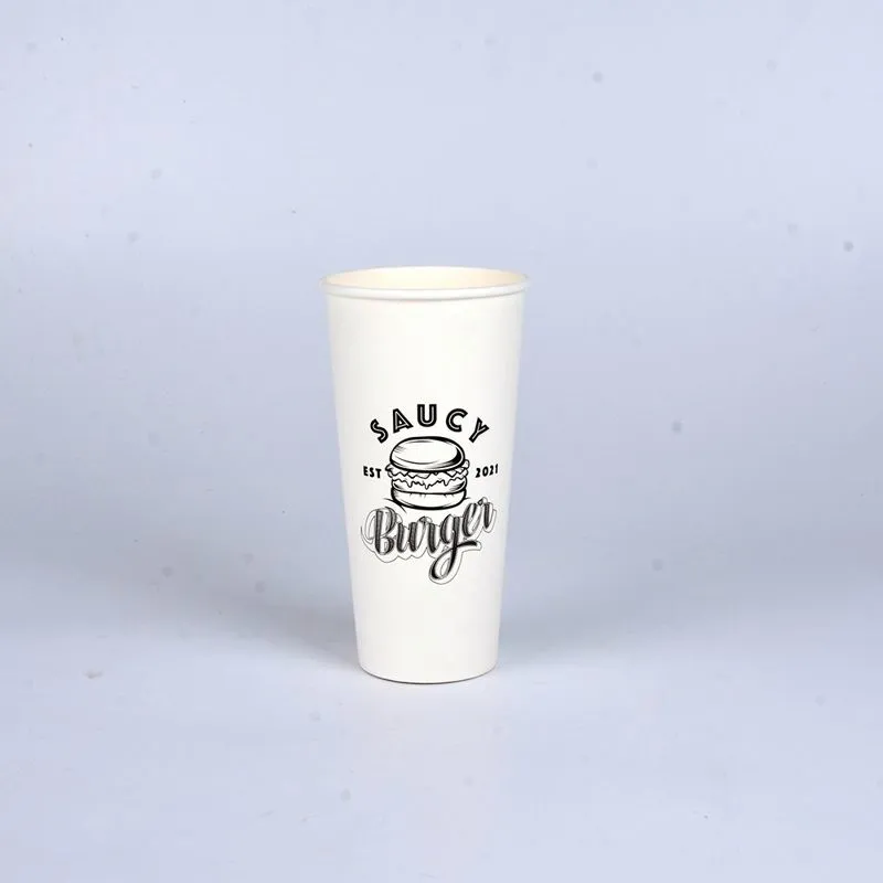 Disposable Custom Double Wall Hot Paper Coffee Cups with Lid - Image 6