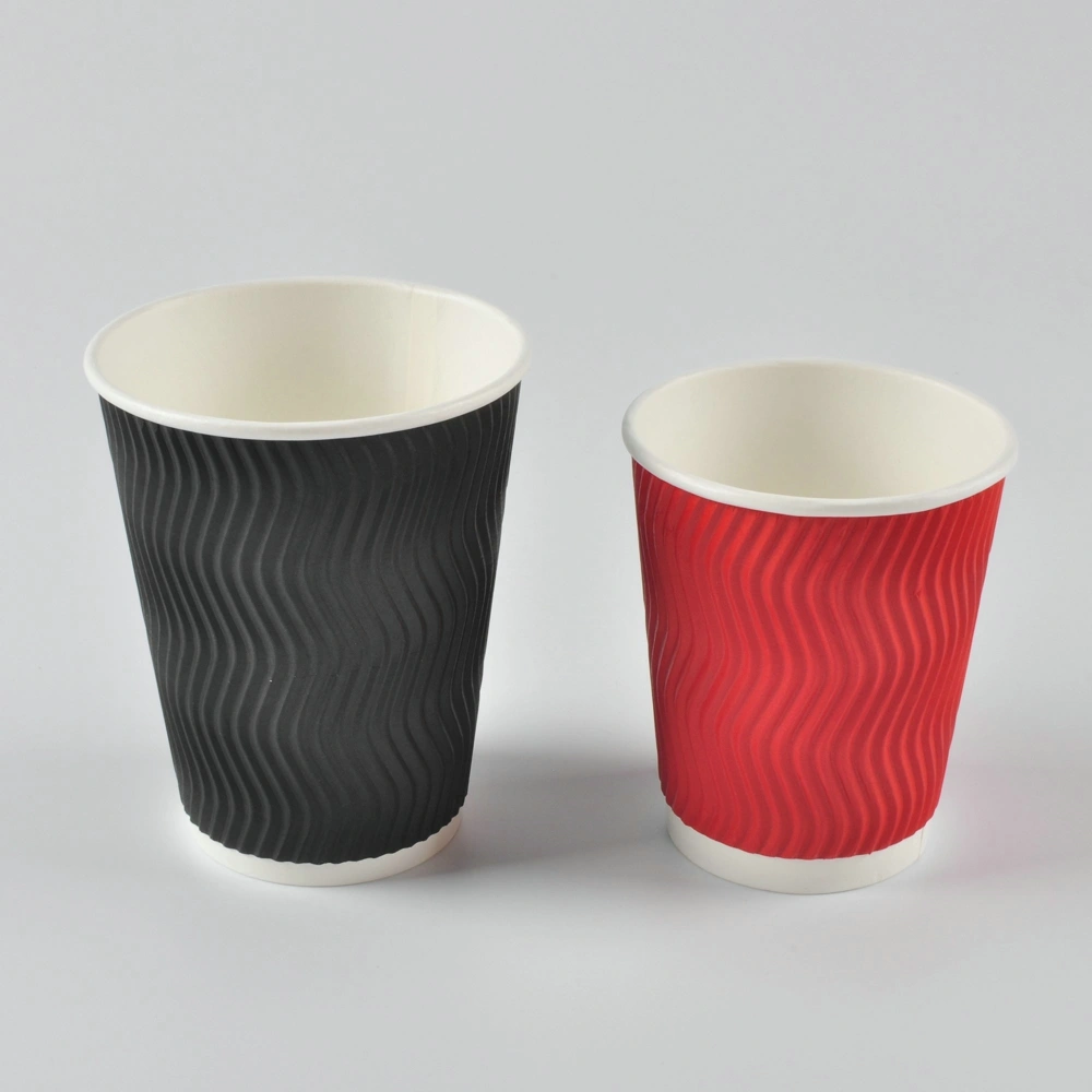 Custom Printed Logo Disposable 6oz 8oz 9oz Paper Coffee Cup